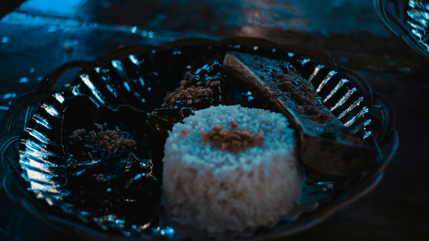 a plate of food on a table