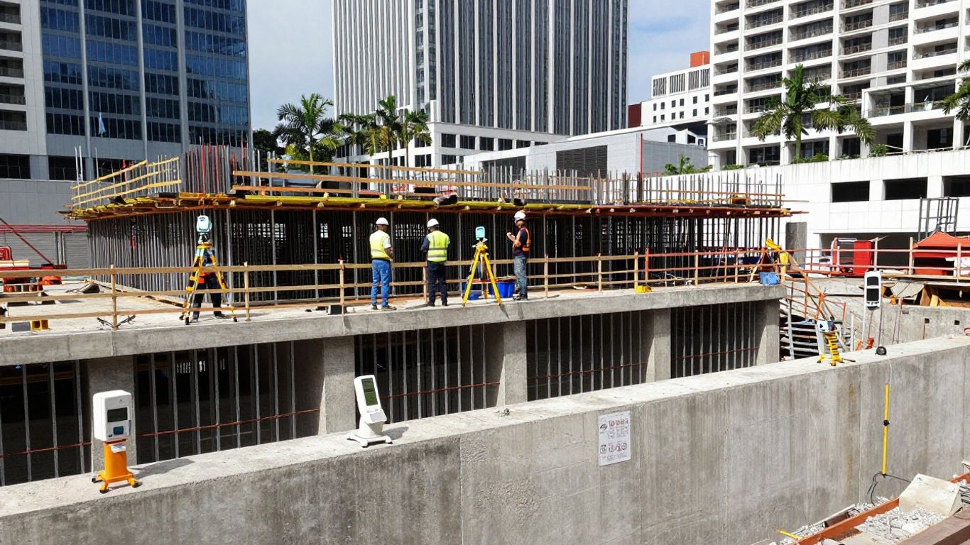 Site inspection of retaining wall and temporary supports