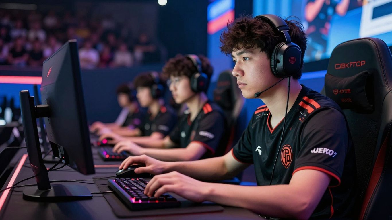 Esports player competing in a professional tournament.