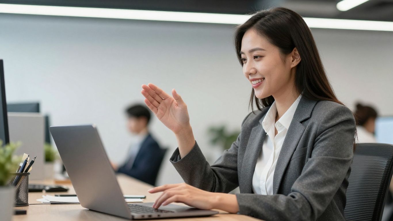 Community manager interagissant avec des prospects sur LinkedIn.