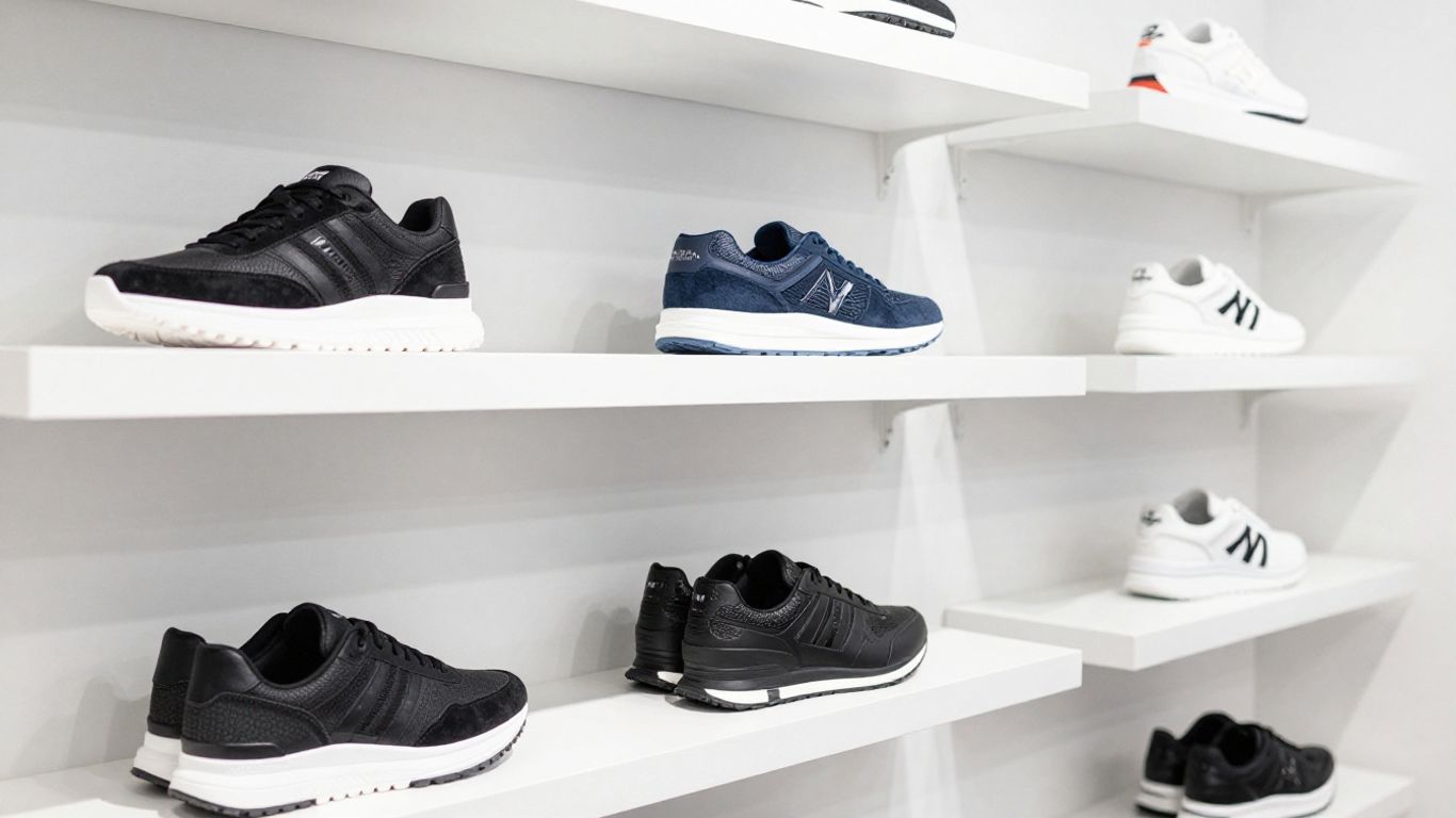 Fotografie detaliată cu colecția de adidași moderni
