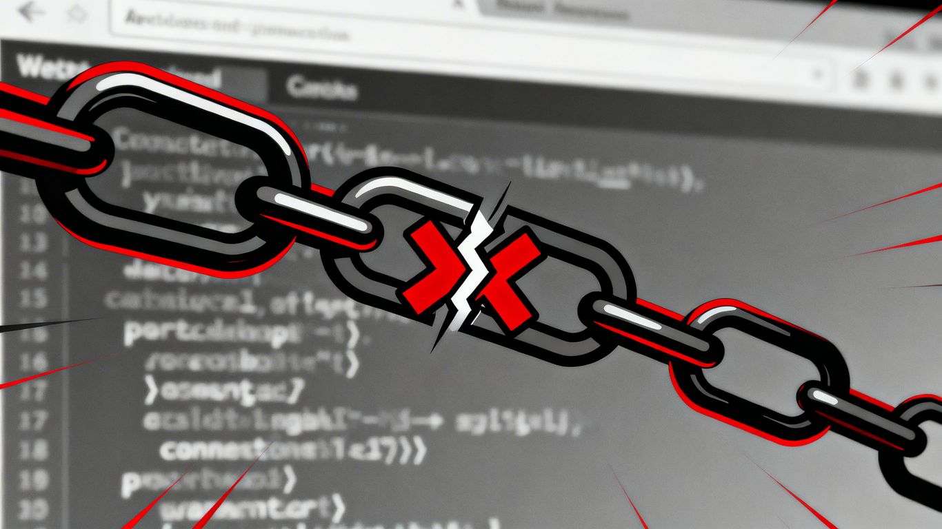 Broken link icon with a red X.