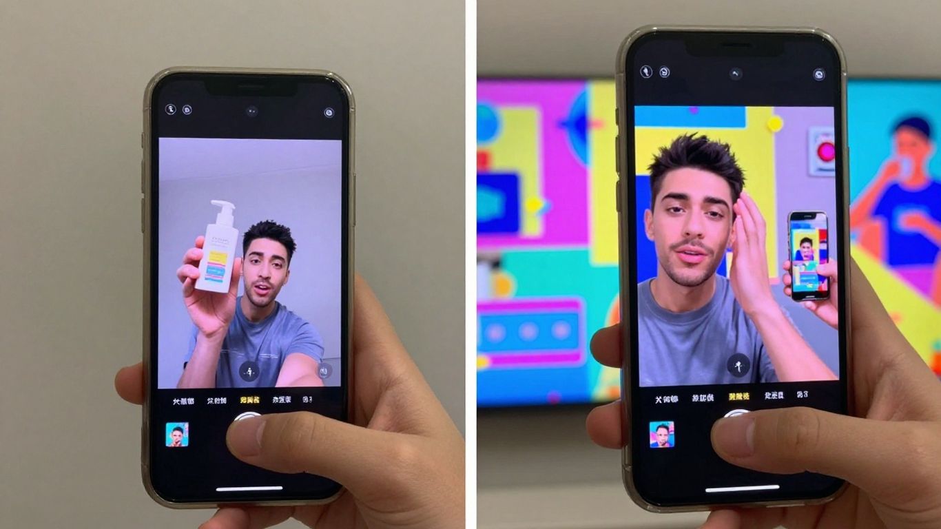 AI generating user-style video ads from mobile phone footage.