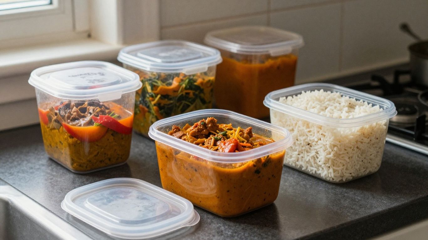 Frozen Indian meal boxes ready for students