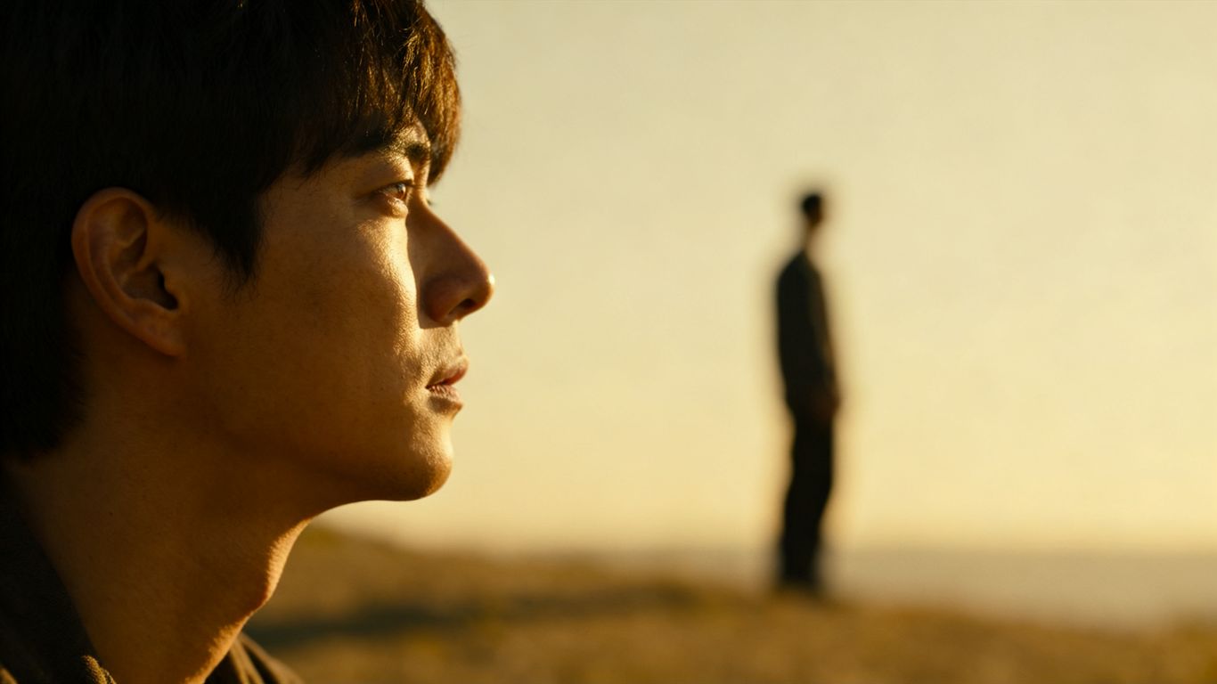 Person looking at a blurry, distant figure.