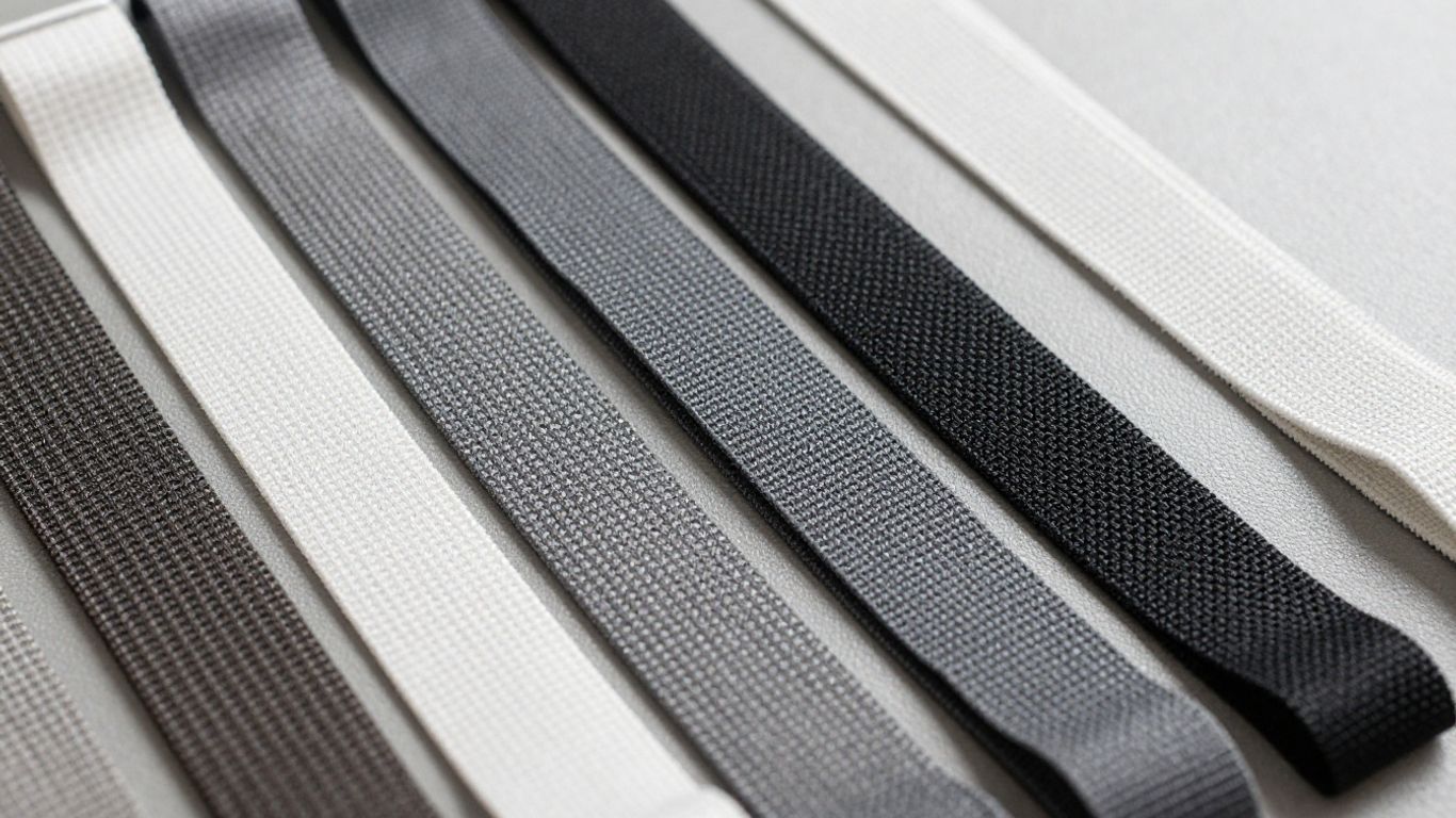 Close-up of durable synthetic upholstery webbing materials.