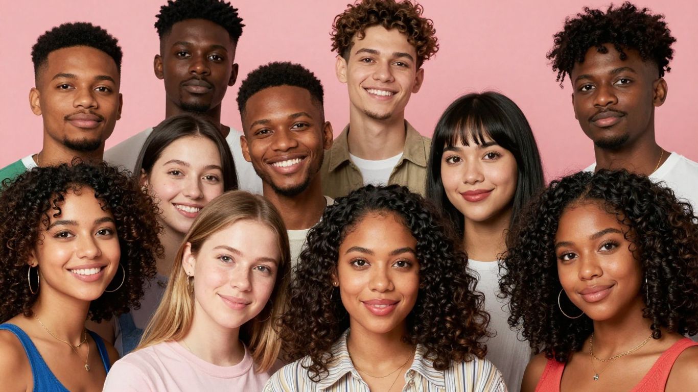 Diverse individuals celebrating mixed heritage beauty.