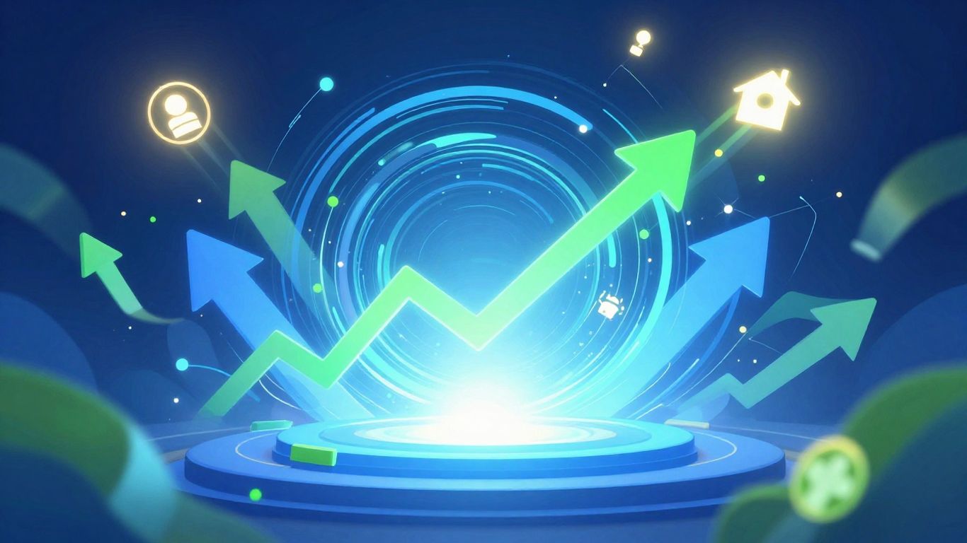 Company growth and revenue multiplier concept.