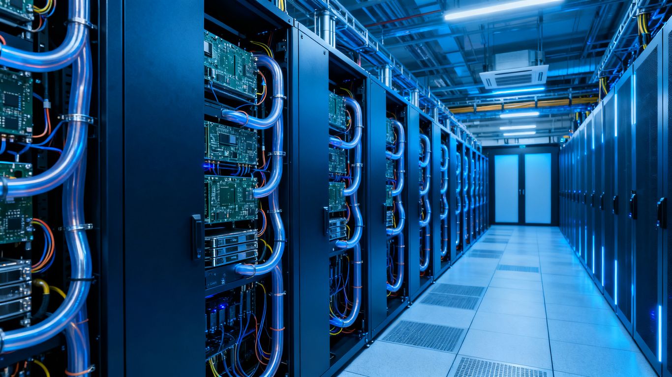 AI-optimized data centers showing multiple custom silicon rows
