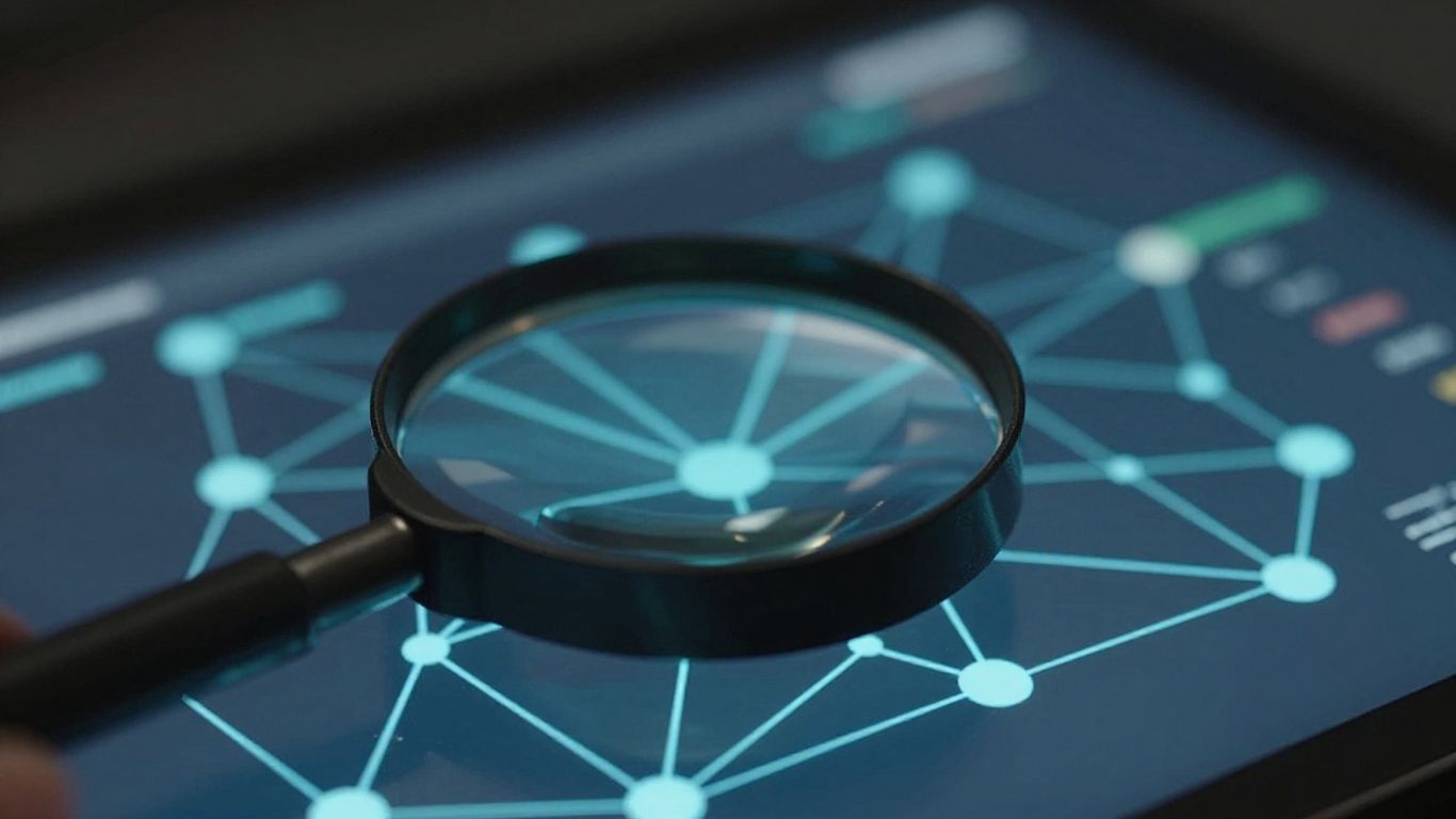 SEO Spyglass tool interface with data visualization.