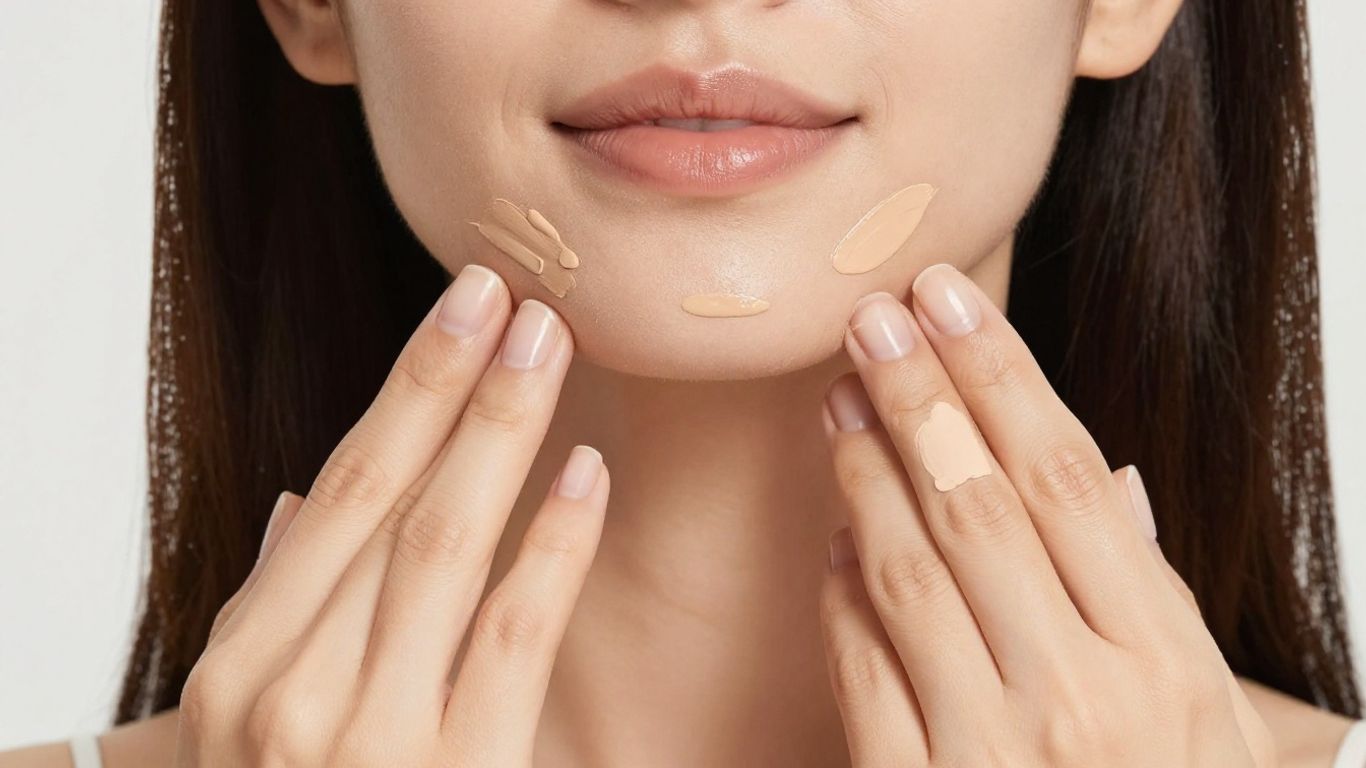 Testing foundation shades