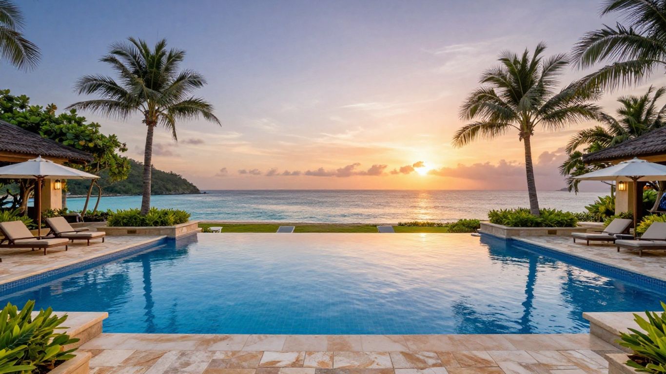 Aruba luxury resort pool view