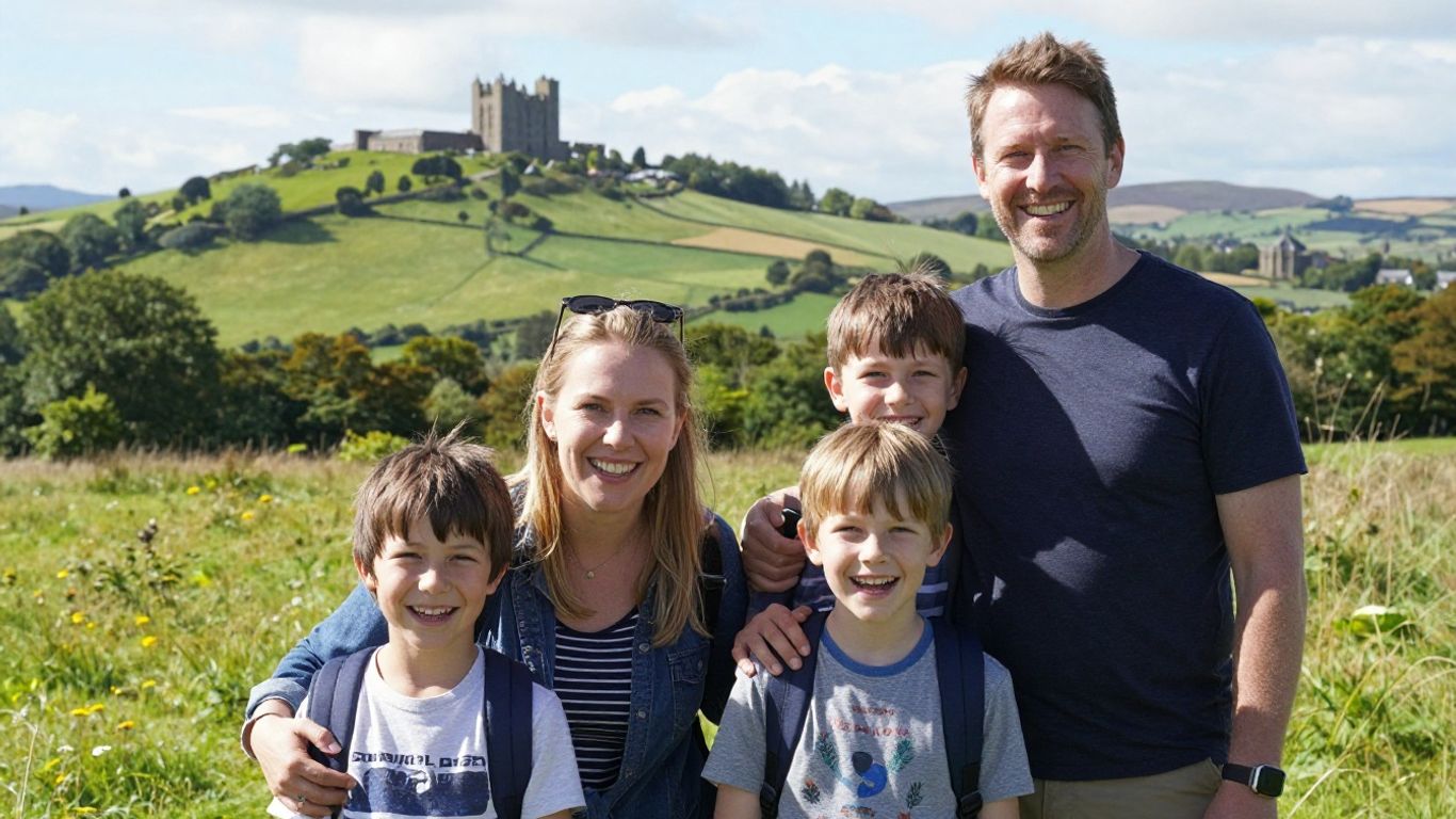 Family enjoying a scenic UK holiday break.