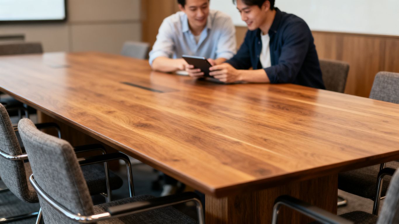 Professionals coordinating care with empathy in an office.