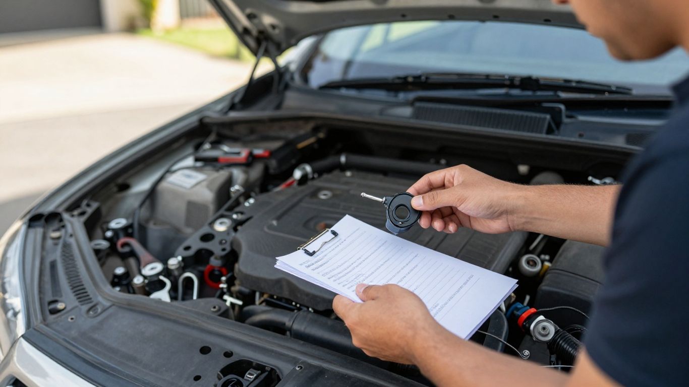 Vehicle owner checking spare part details