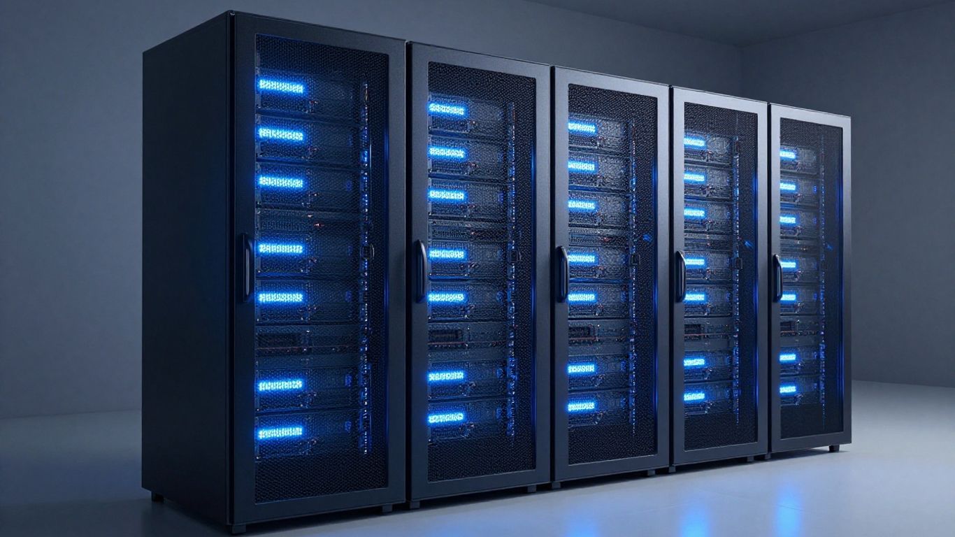 A clean studio shot of modern digital infrastructure