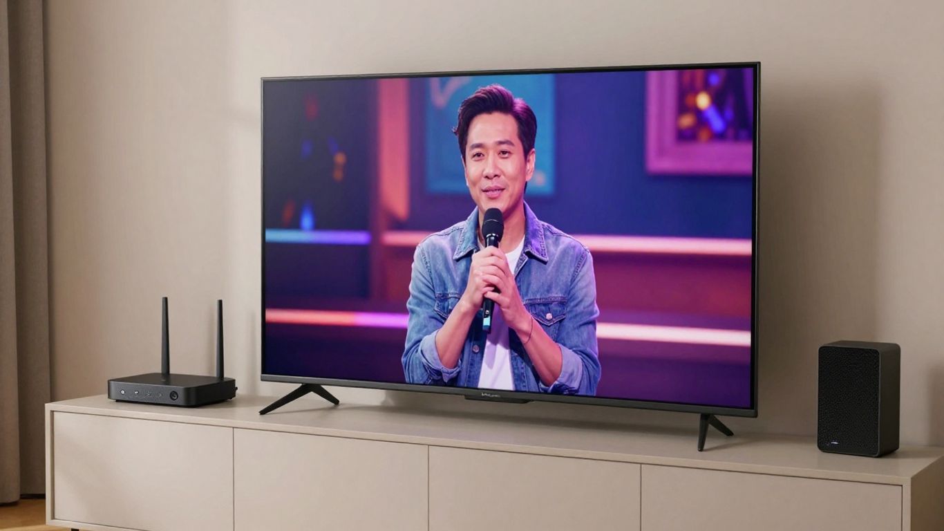 Living room television displaying smooth IPTV playback