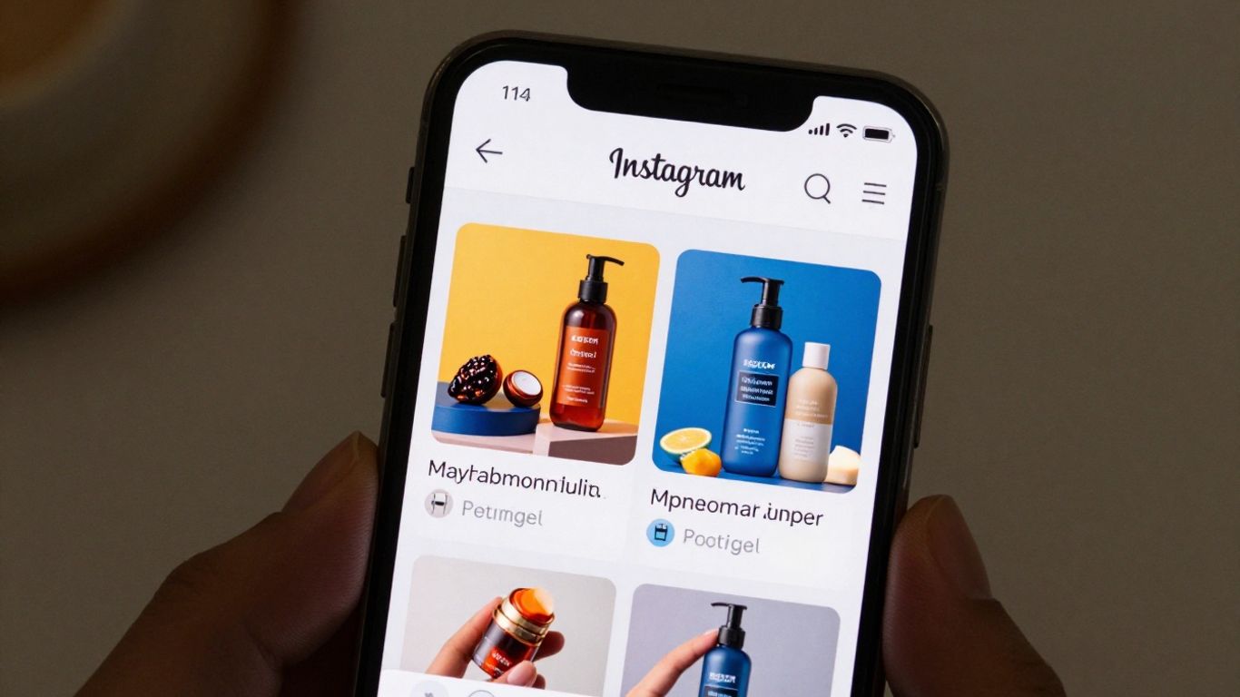 Instagram ad on a smartphone screen.