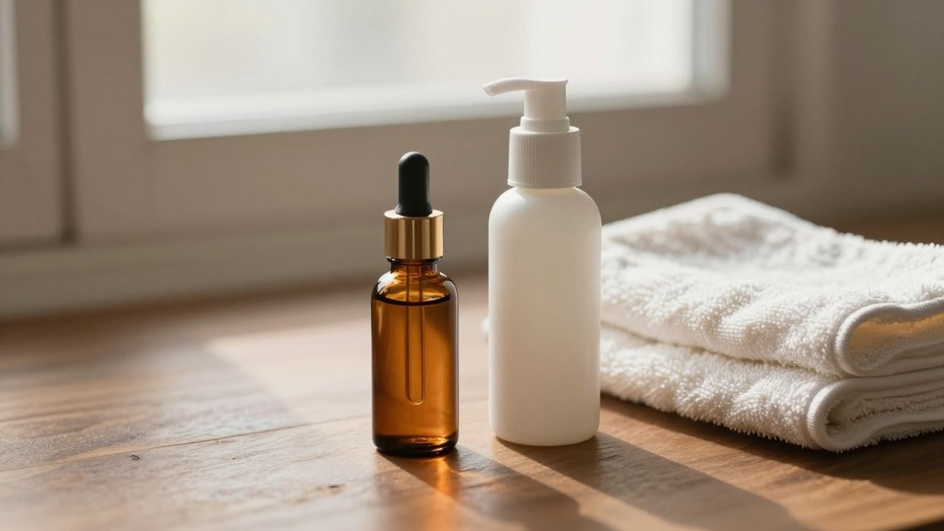 Simple retinol serum beside moisturizer