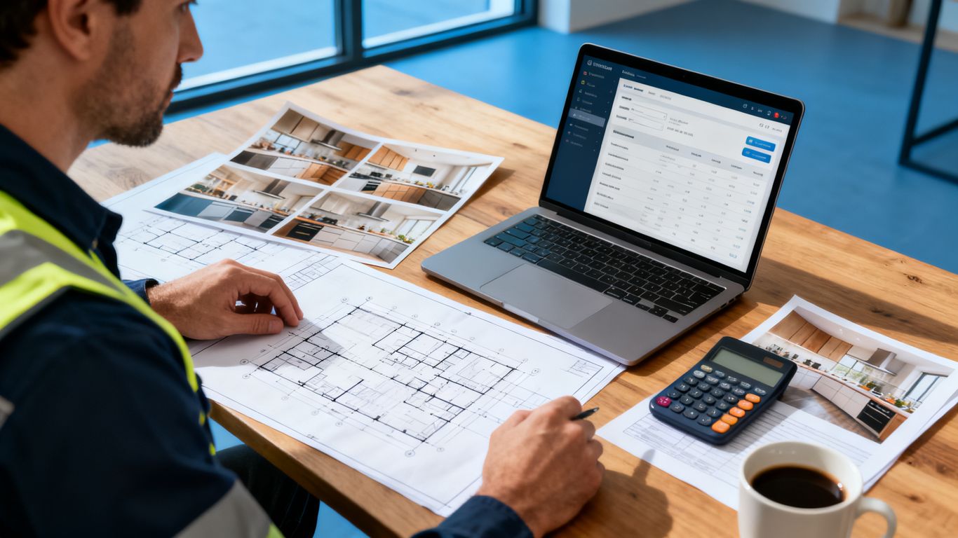 Remodeling contractor reviewing marketing costs