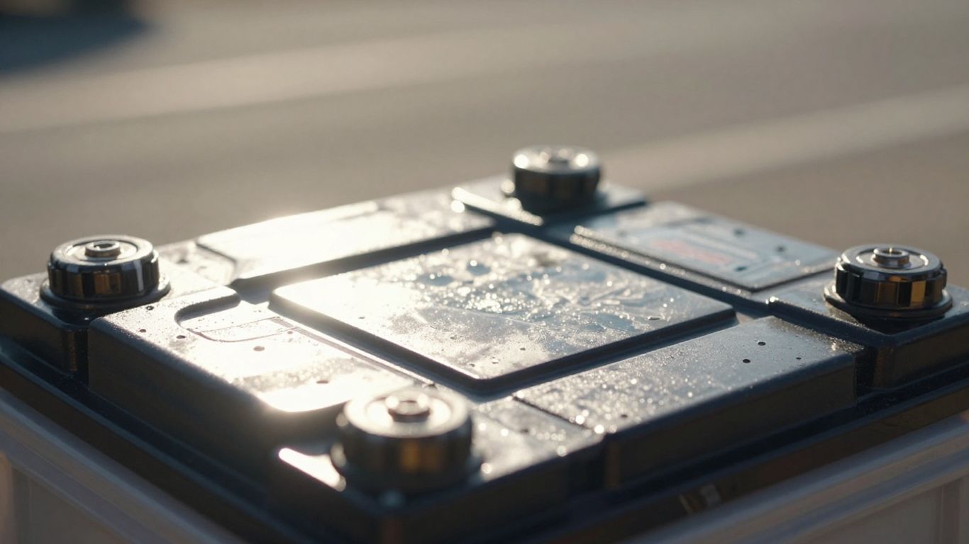 Batterie de voiture électrique avec un halo lumineux.