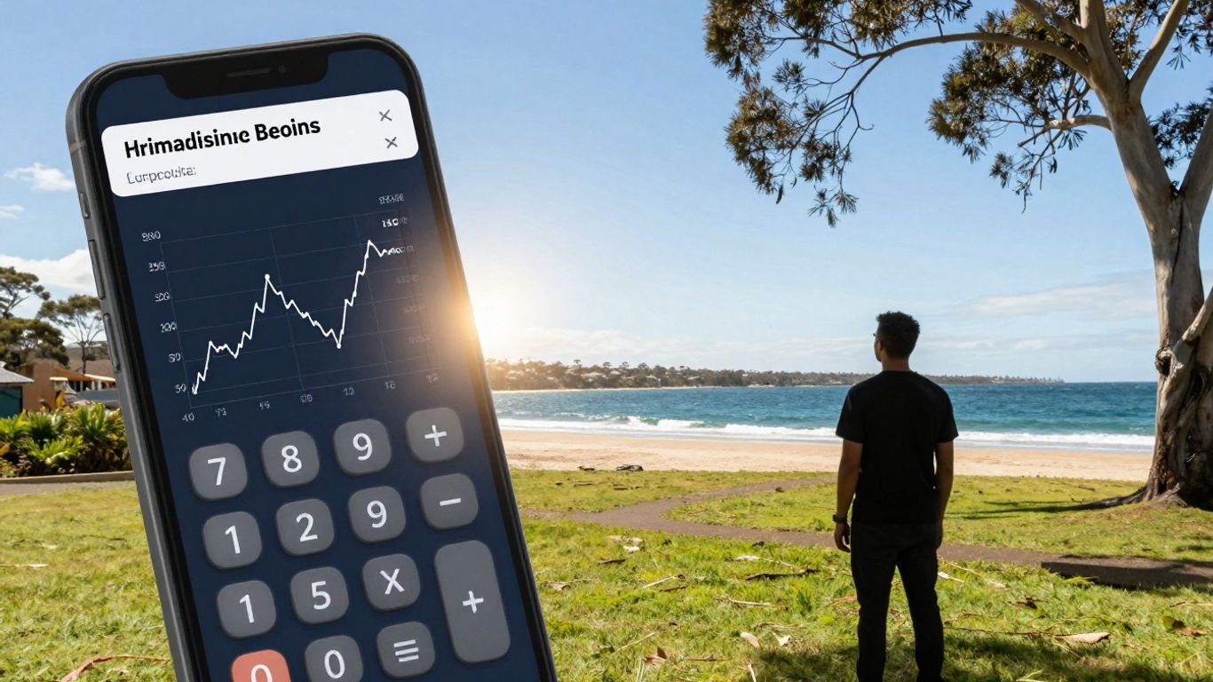 Australian landscape with financial planning elements.