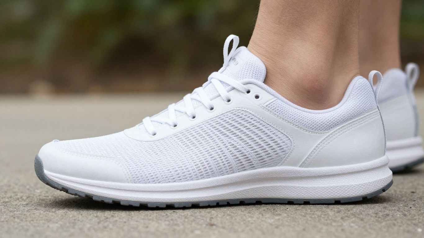 Vionic Walker Classic shoe, white and grey