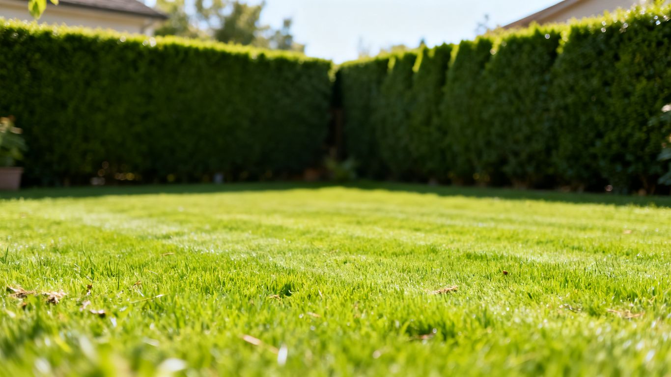 A clean backyard lawn in Ottawa