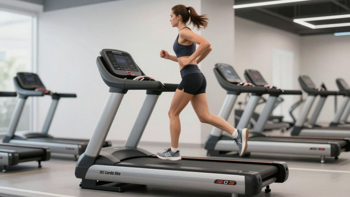 Runner on 3G Cardio Elite Runner Treadmill