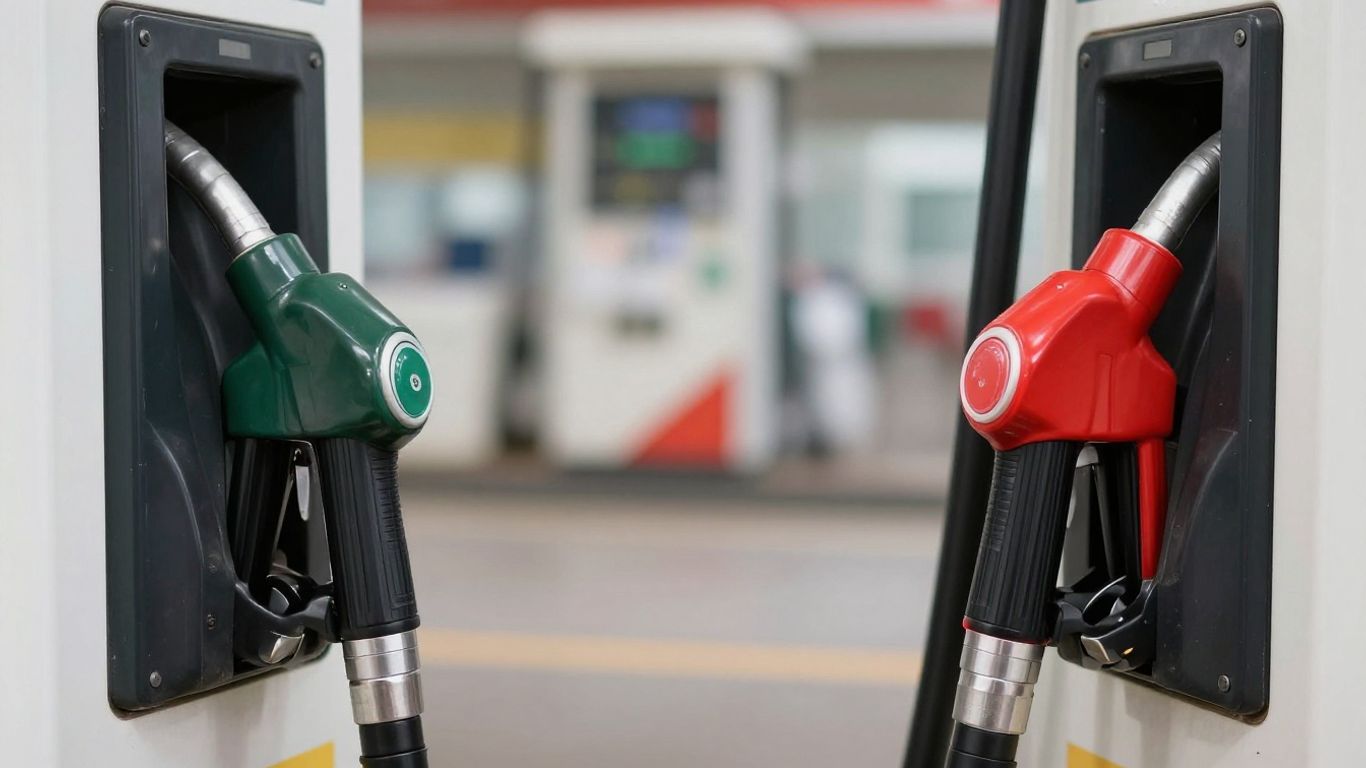 Diesel und Benziner Zapfsäulen im Vergleich