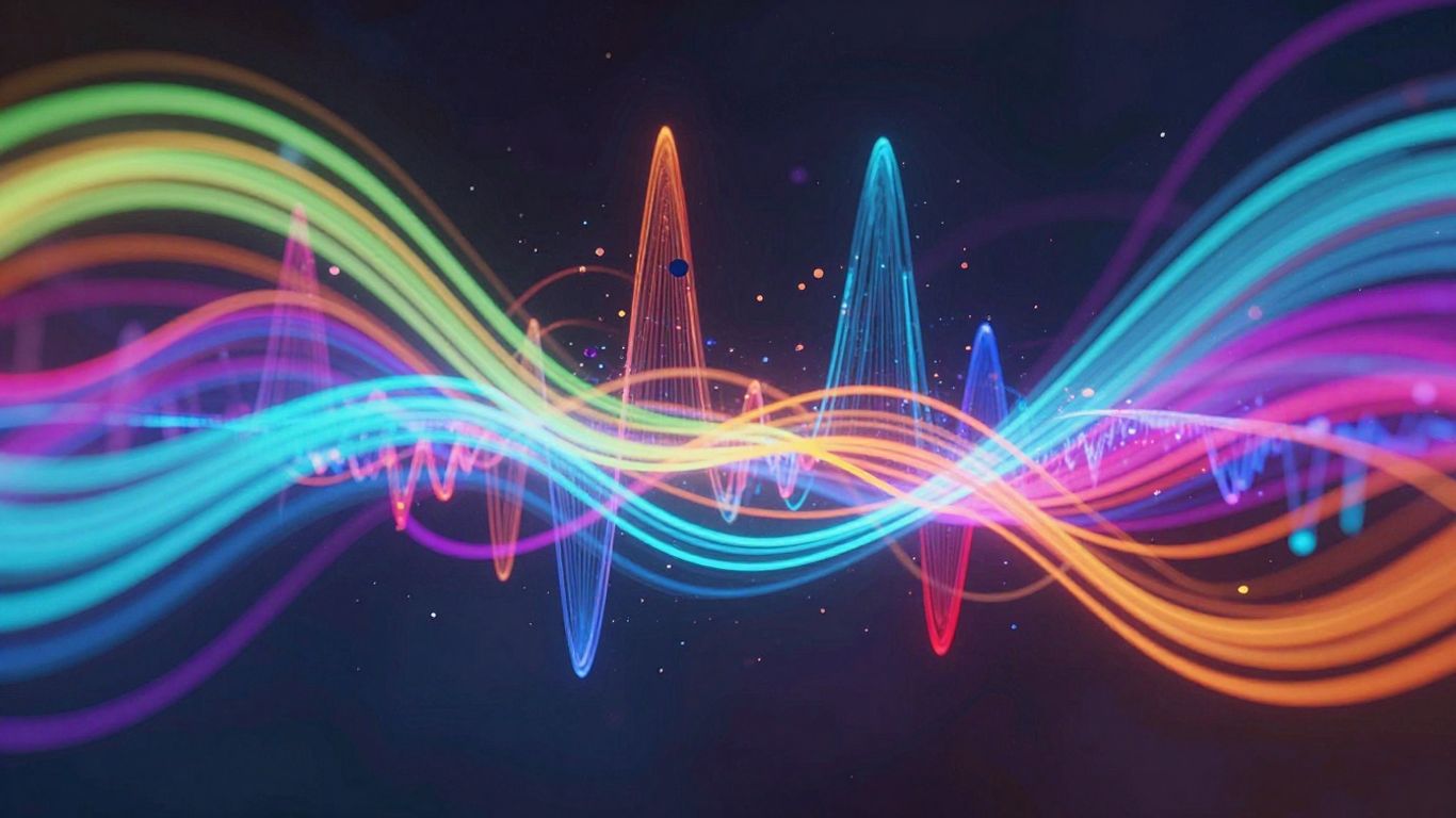 AI music video creation with abstract light trails