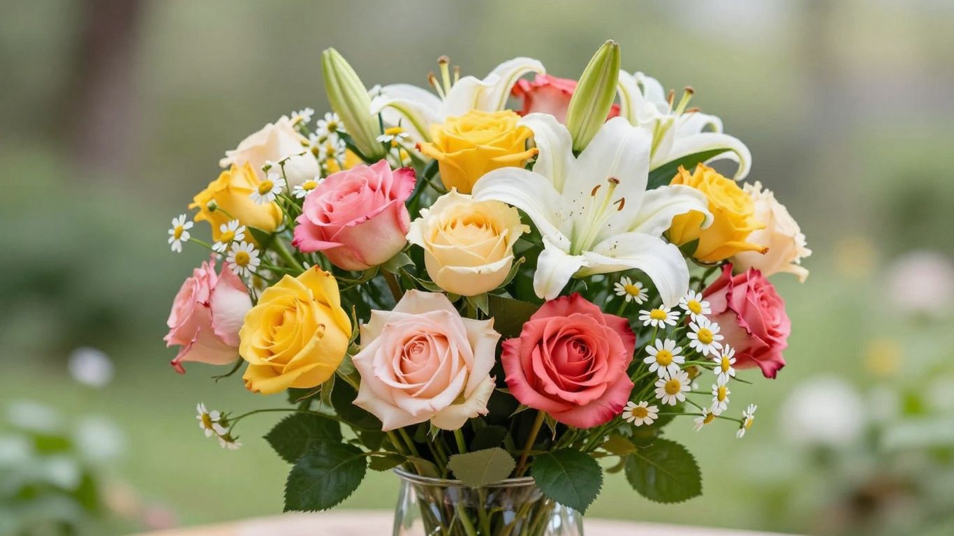 Colorful flower bouquet delivered to Altona