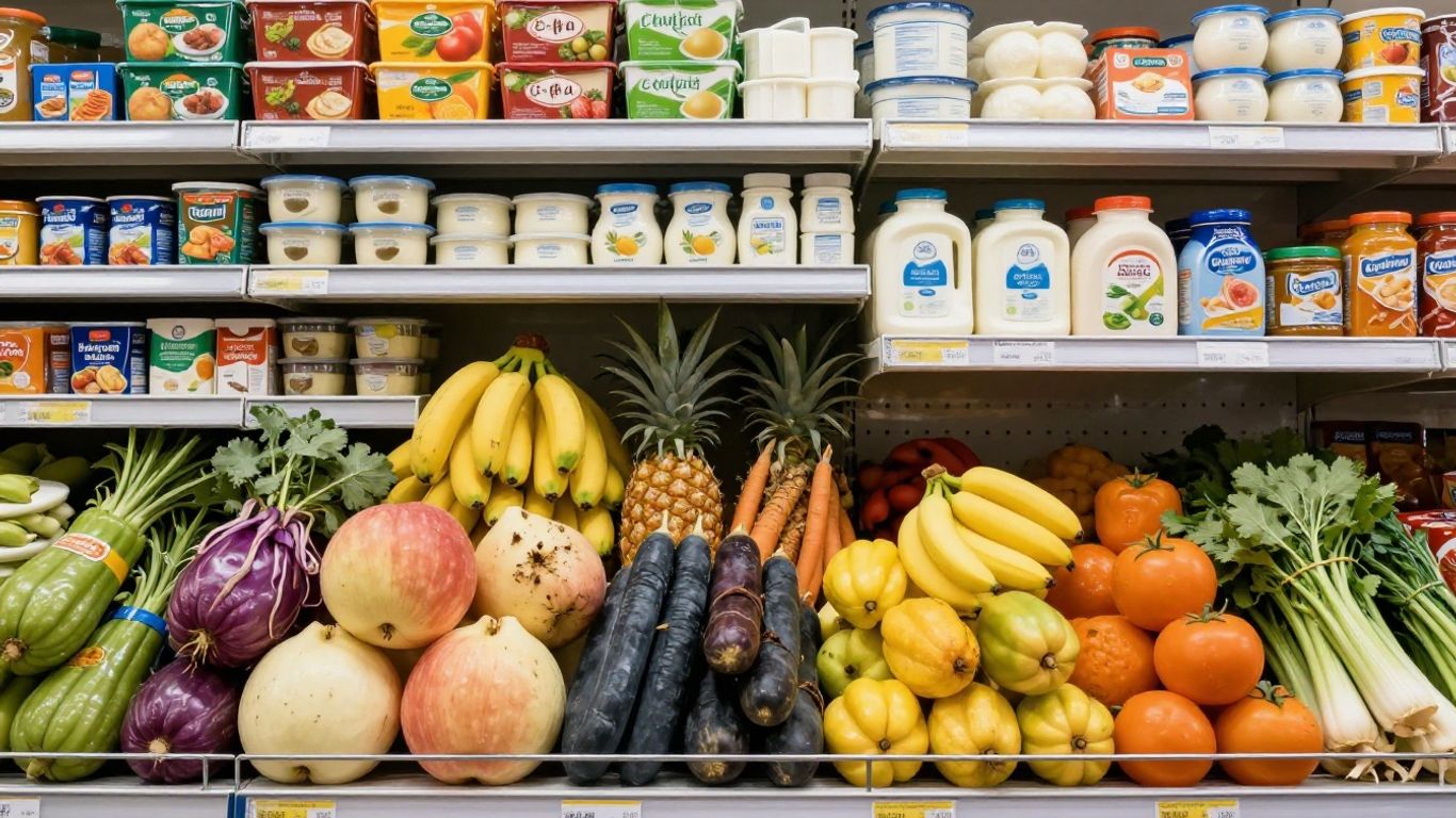 Lidl boodschappen op een schap