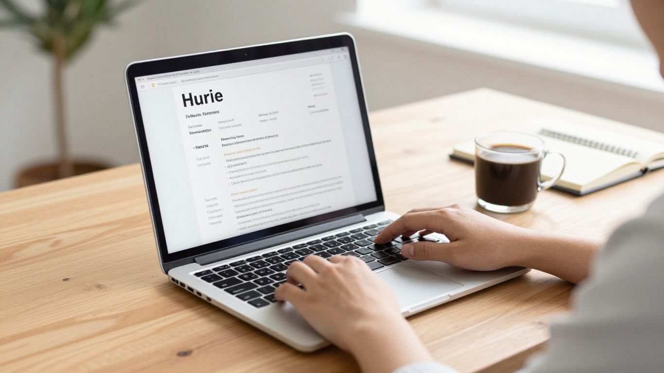 Resume editing workspace for career planning