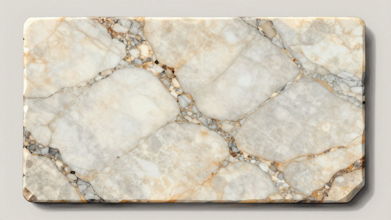 Sketch of a luxurious marble slab with intricate veining.