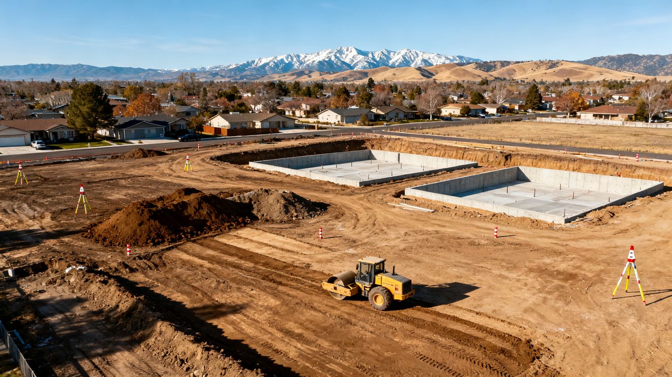 Drone capturing detailed Sacramento construction mapping