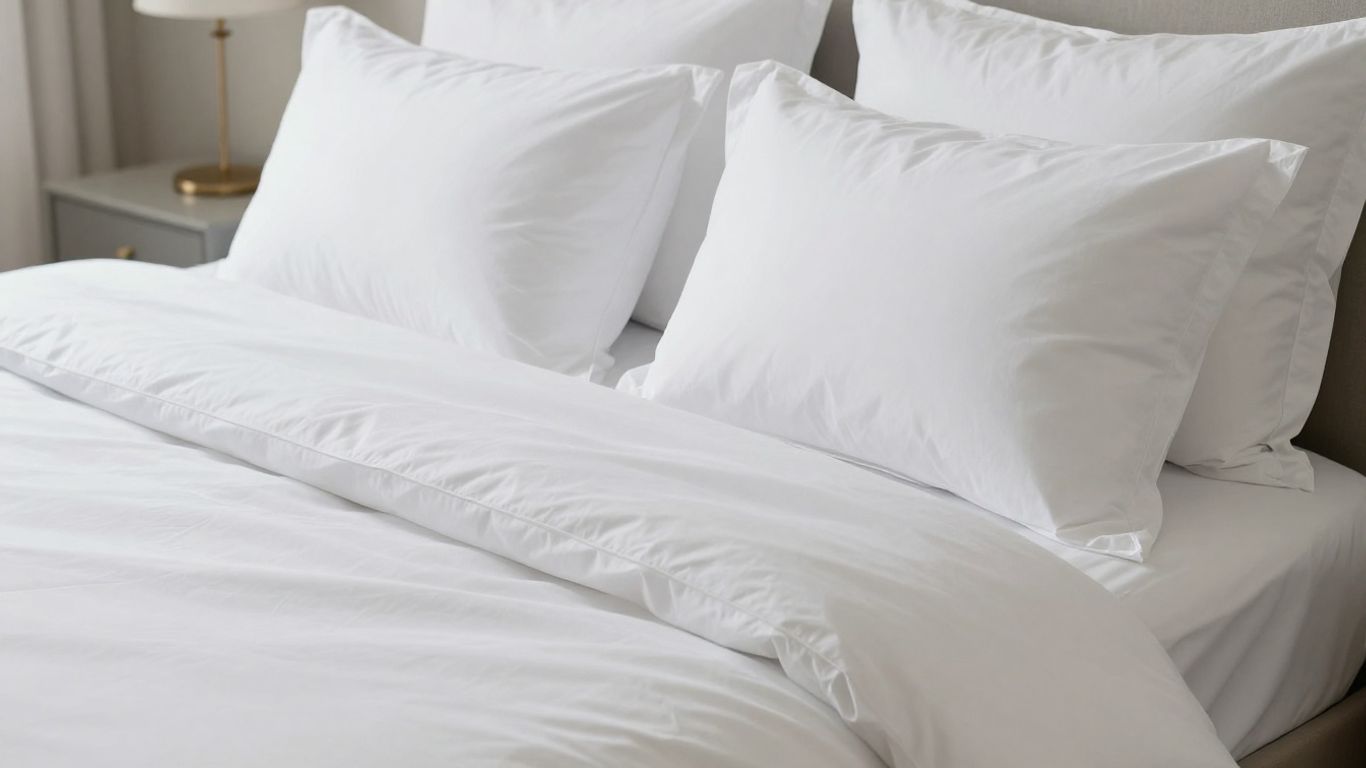 Luxurious Brooklinen sheets on a neatly made bed.