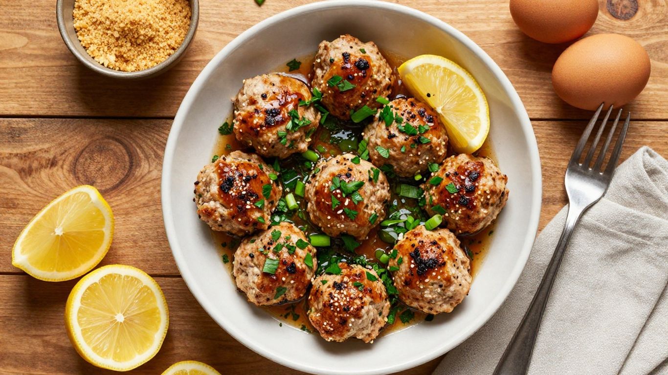 Tender chicken meatballs with fresh herbs