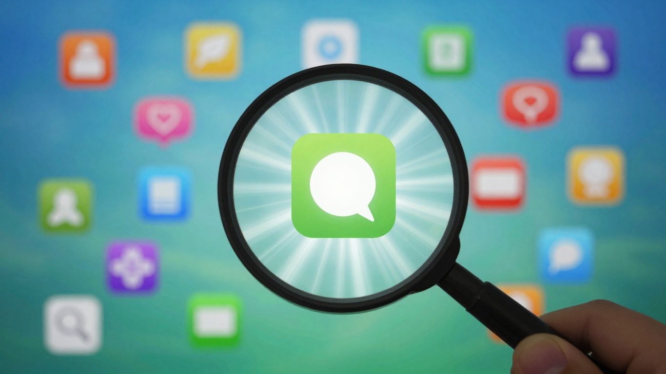 Magnifying glass over search icons, SEO concept.