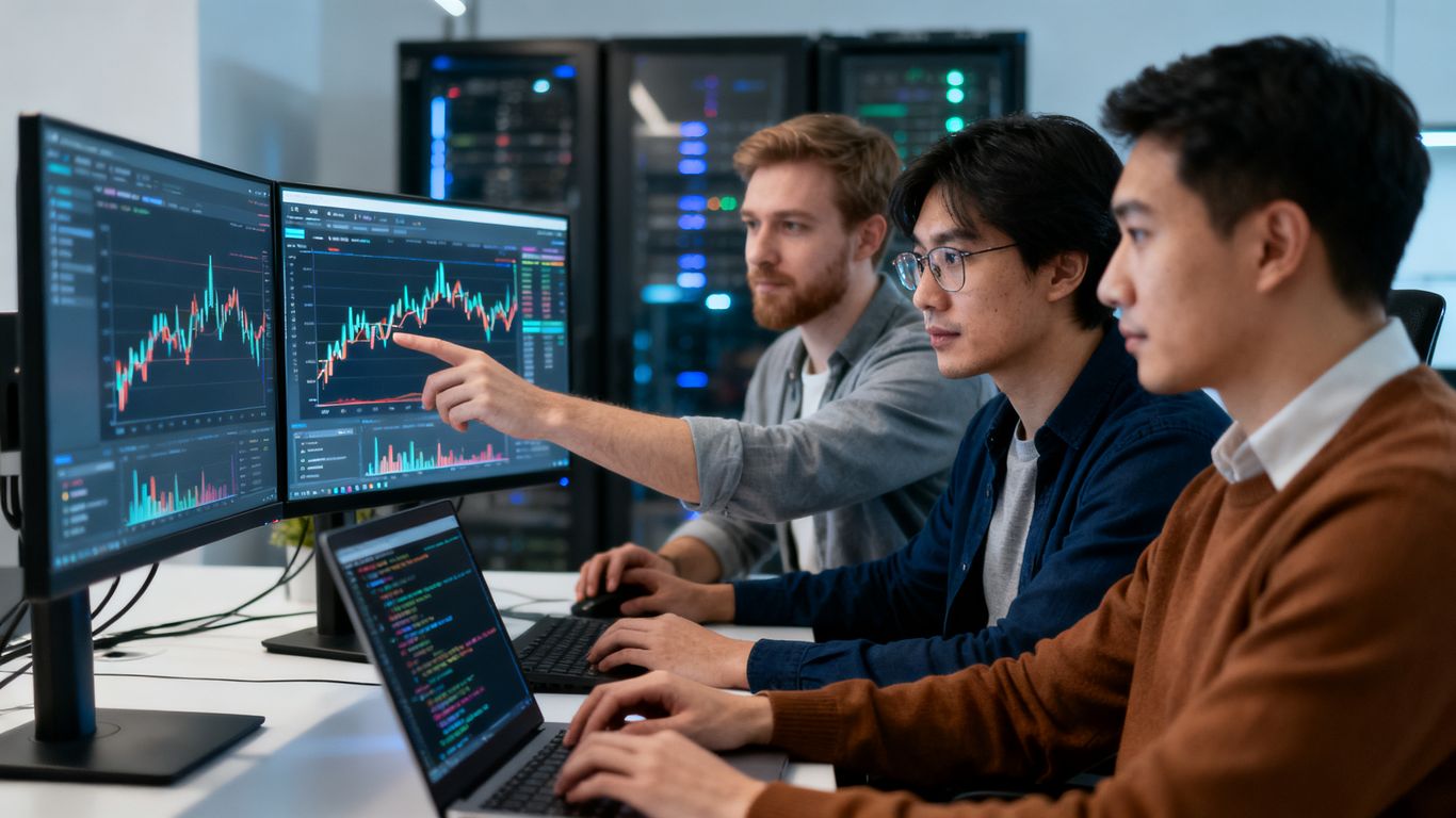 AI researchers analyzing various model outputs