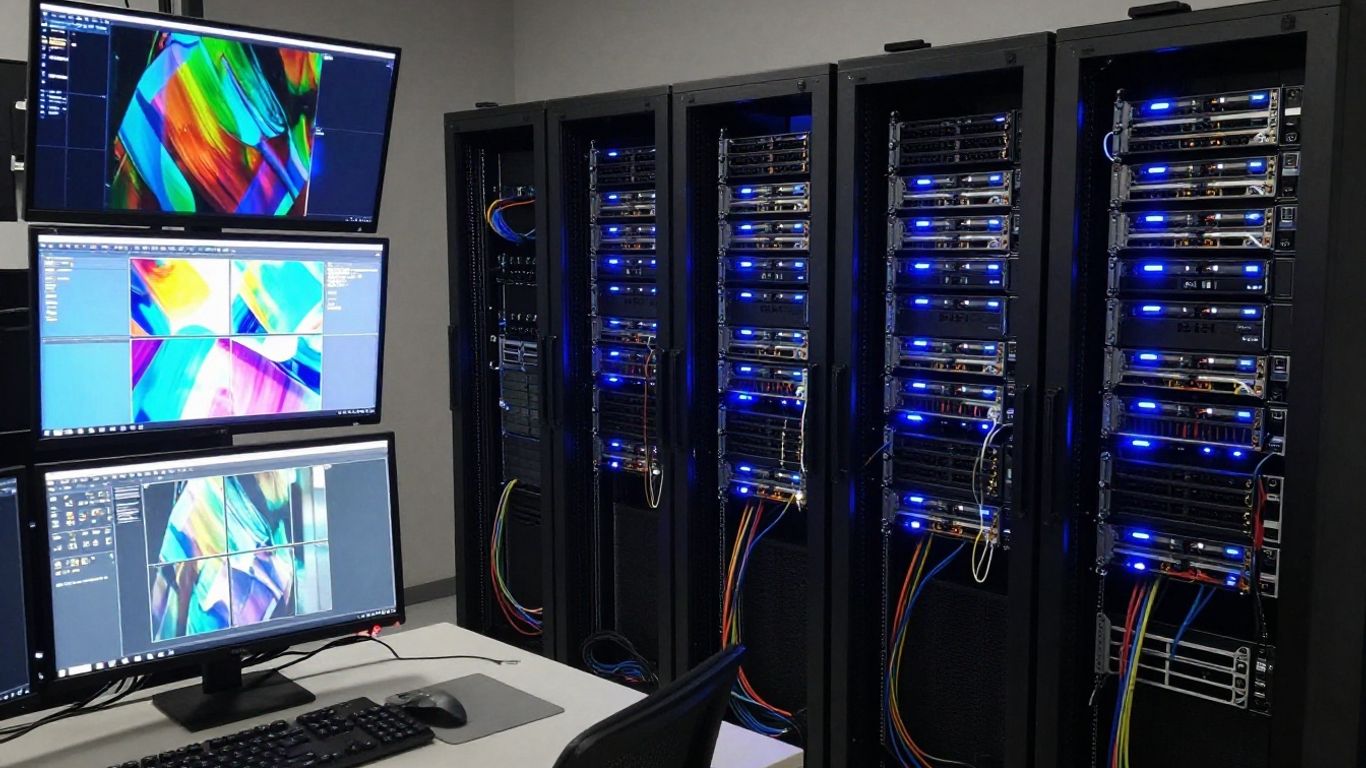 Streaming operations room with network servers