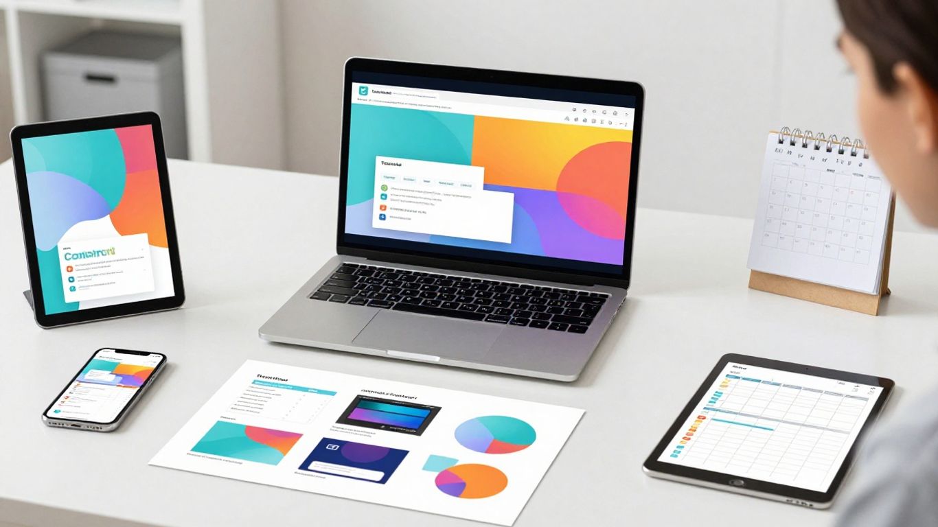 Workflow de production de contenus marketing multicanaux avec intelligence artificielle