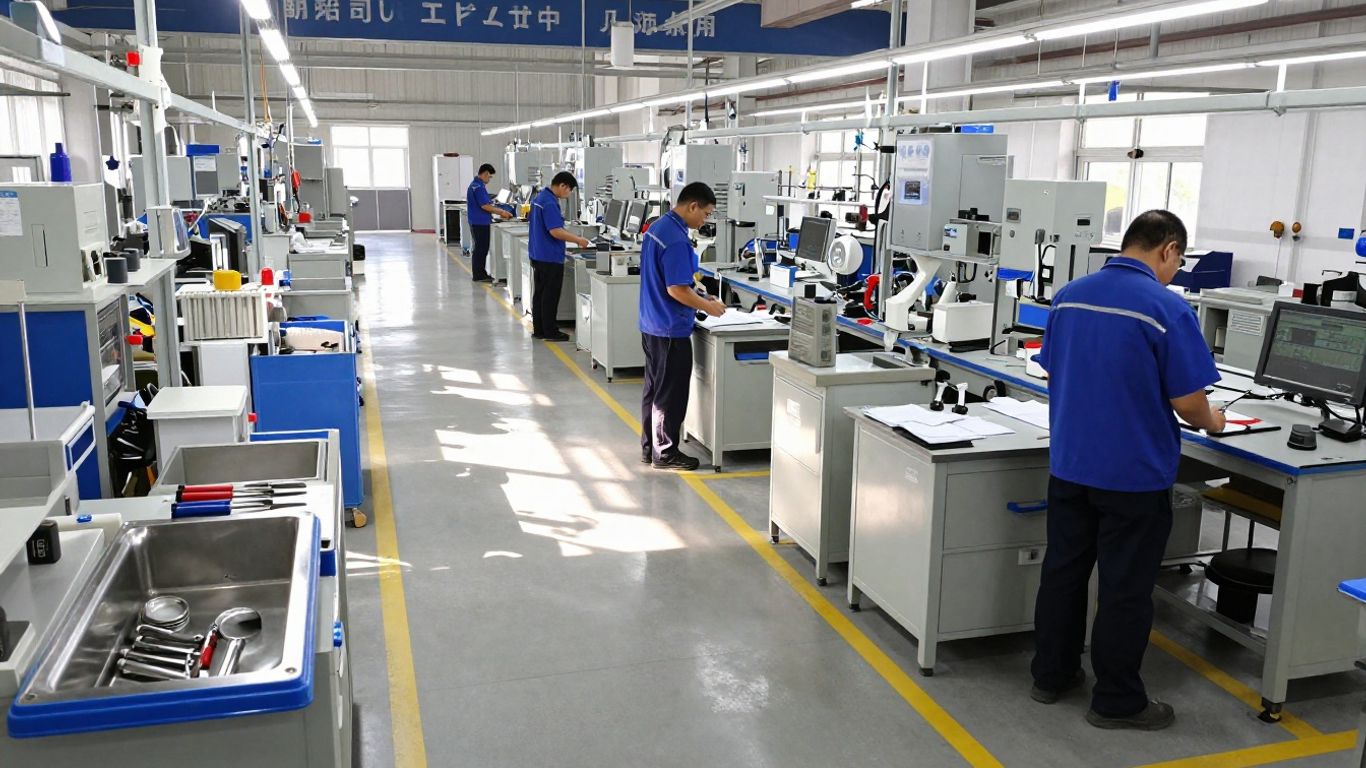 Organized factory floor demonstrating discipline and order.