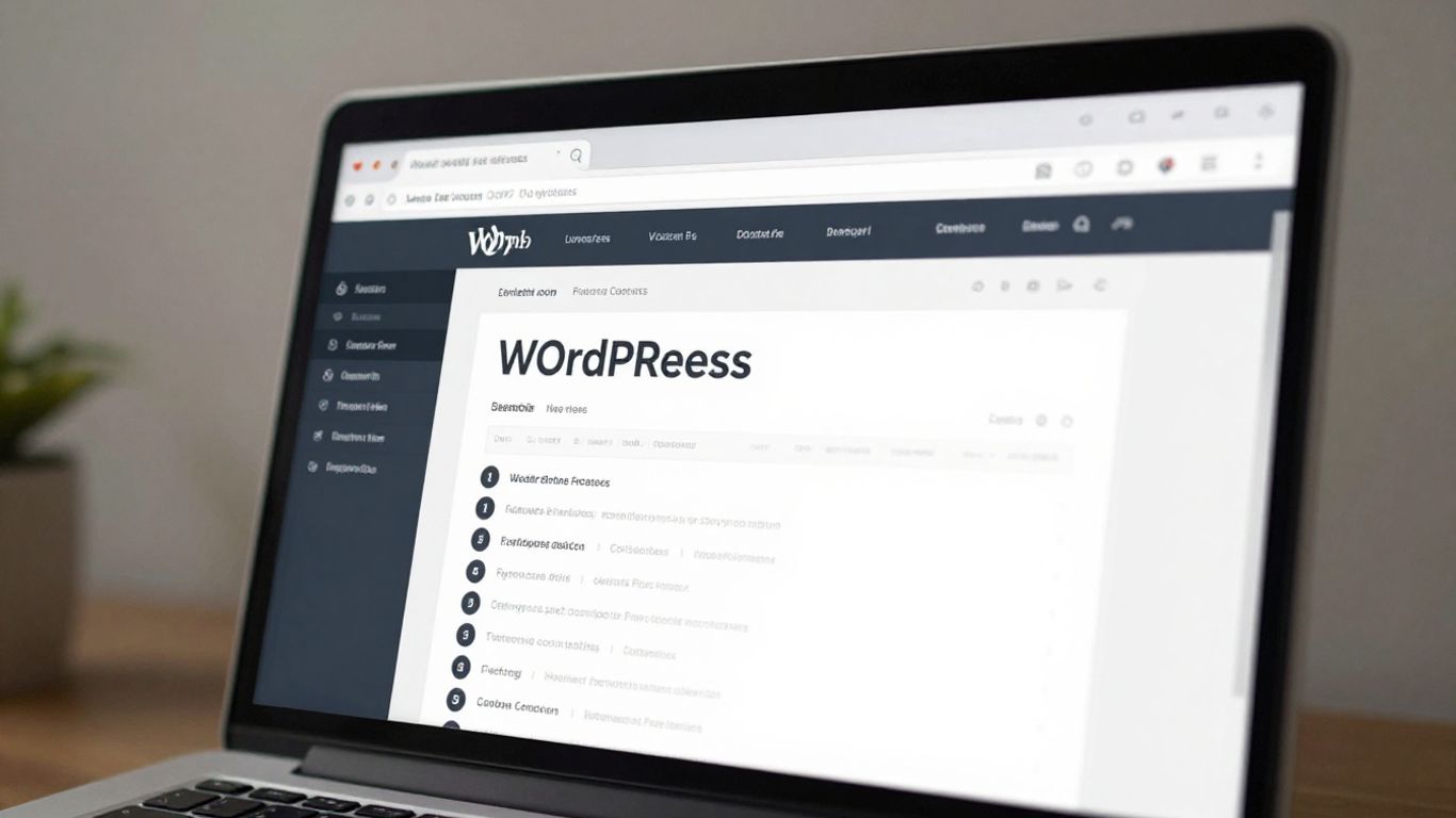 Tableau de bord WordPress avec un plan de site XML