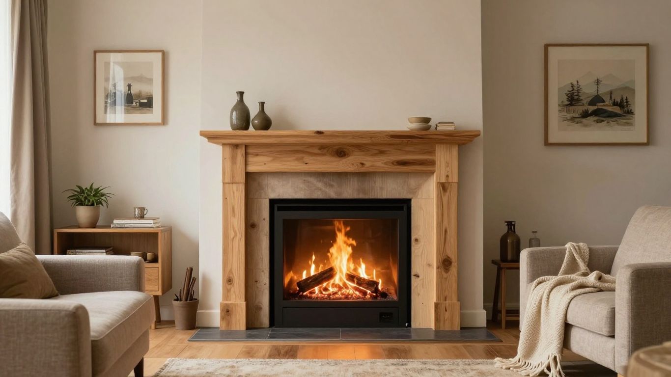 Biofuel fireplace in a thoughtfully furnished living room