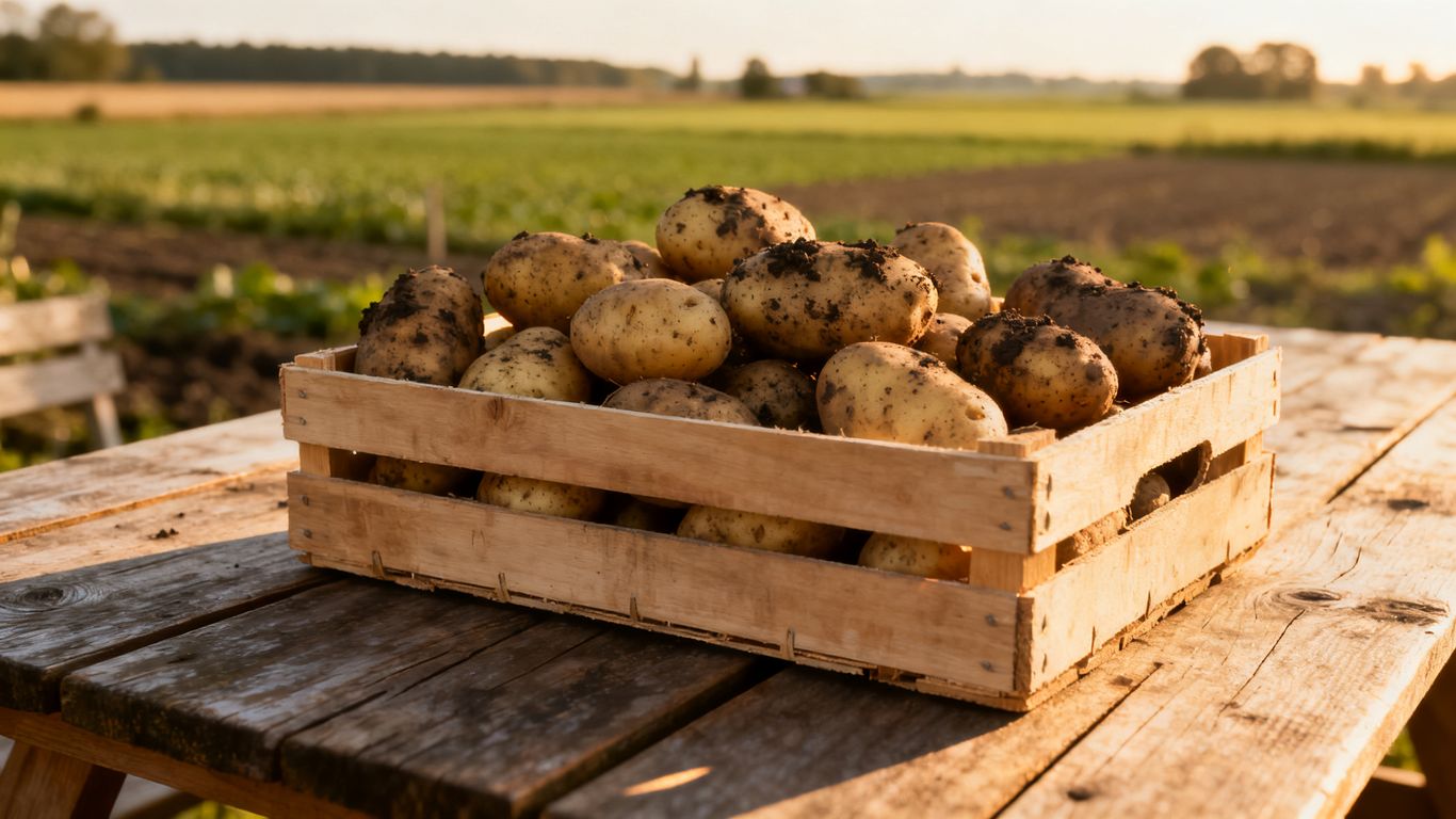 Verse oogst op een Drentse boerderij