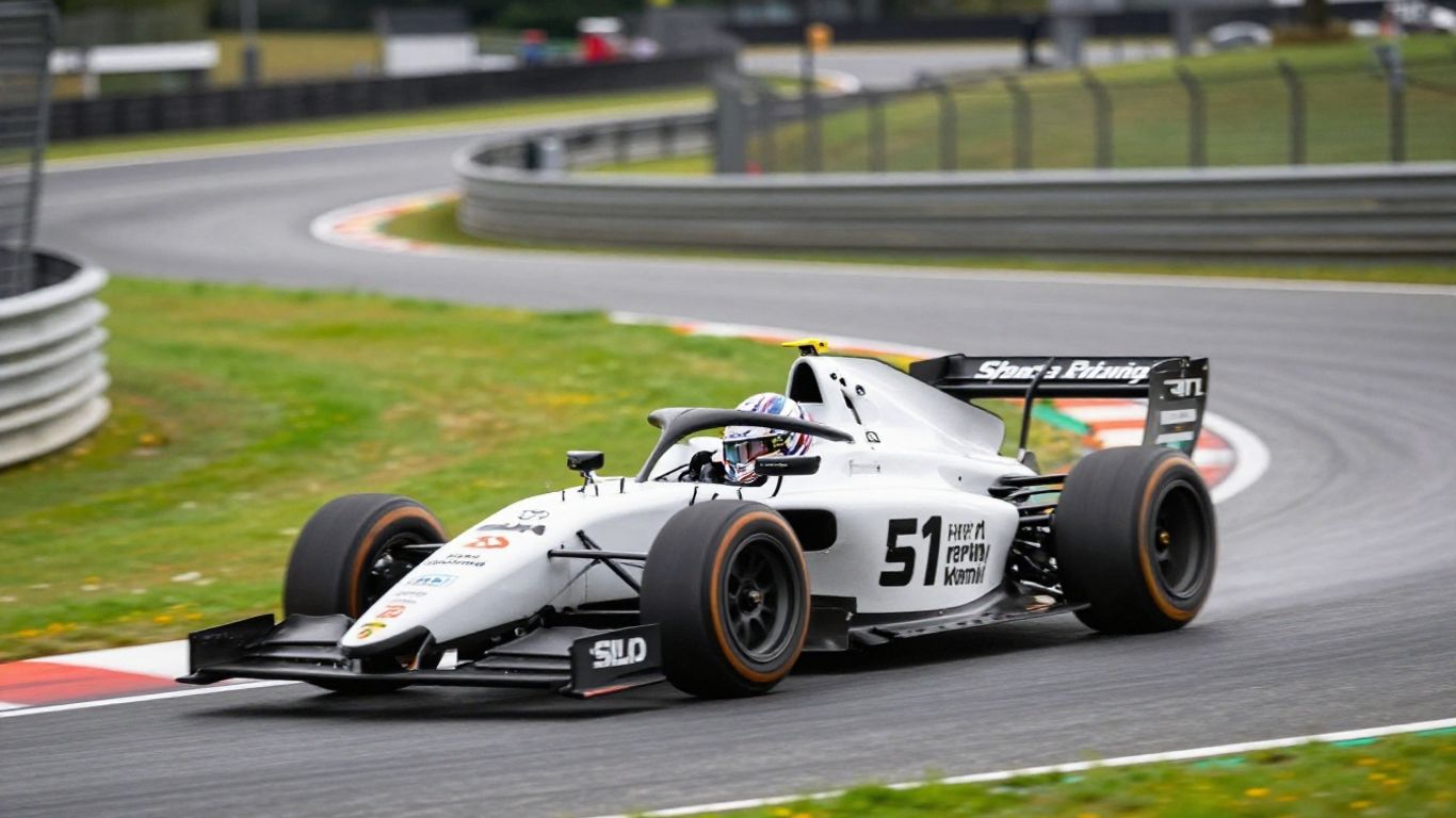 Porsche race car on track at Spa.