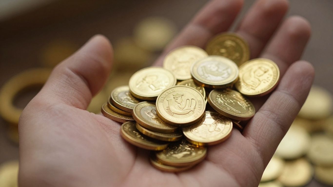 金手握着金币和珠宝
