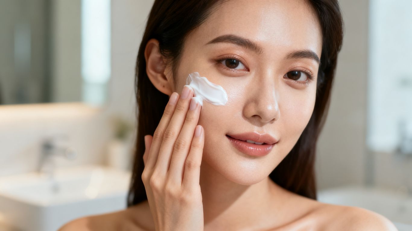 Routine beauté avec des soins naturels