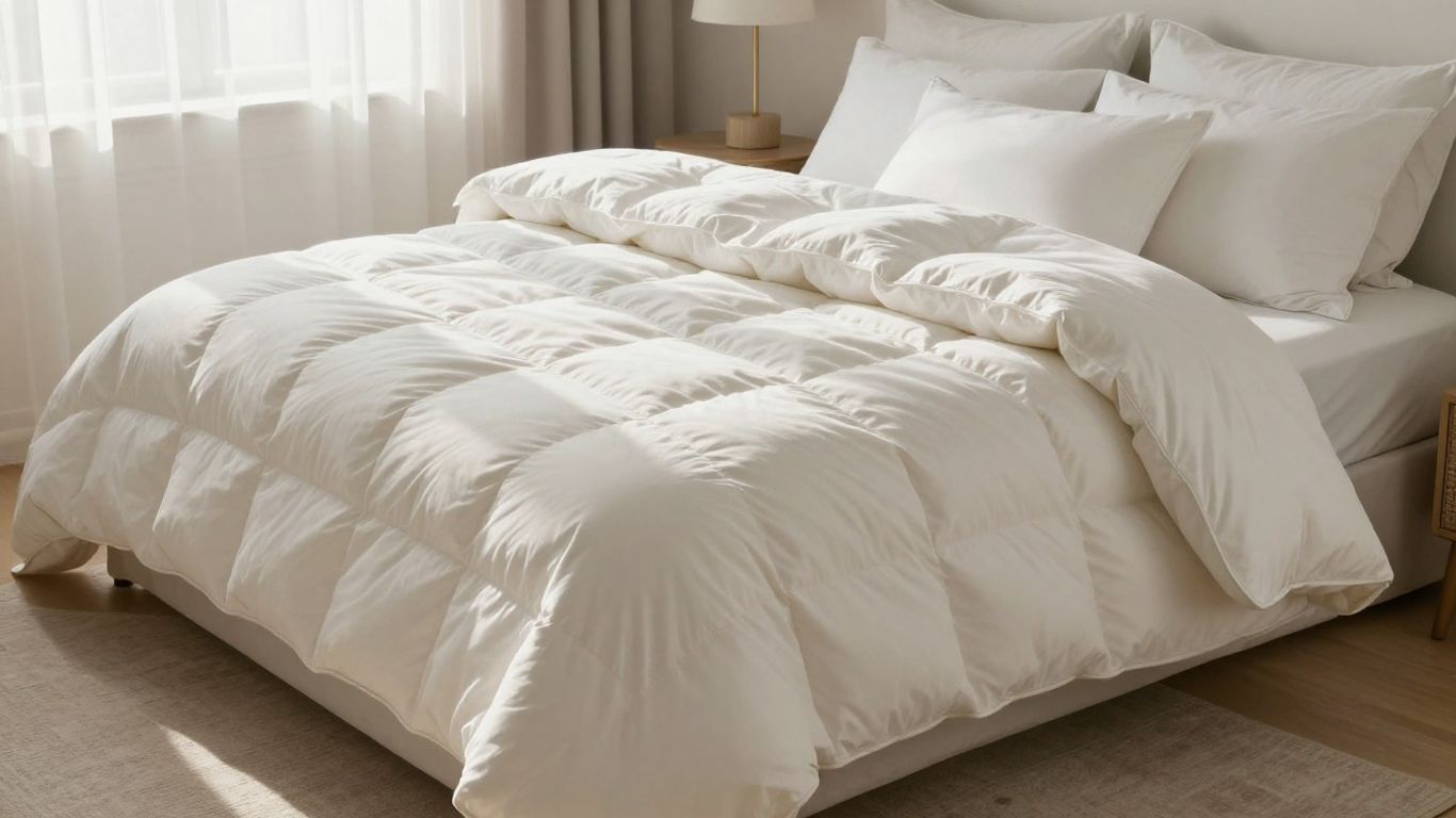 Plush Parachute comforter on a neatly made bed.